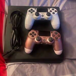 PS4 with controllers